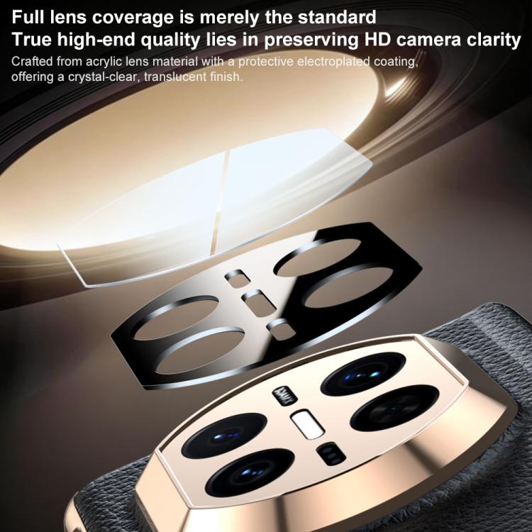 For Huawei Mate X7 Rotating Wristband Holder View Window Genuine Leather Phone Case