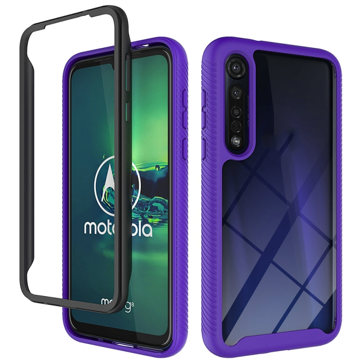 For Motorola Moto G8 Plus Starry Sky Solid Color Series Shockproof PC + TPU Protective Case