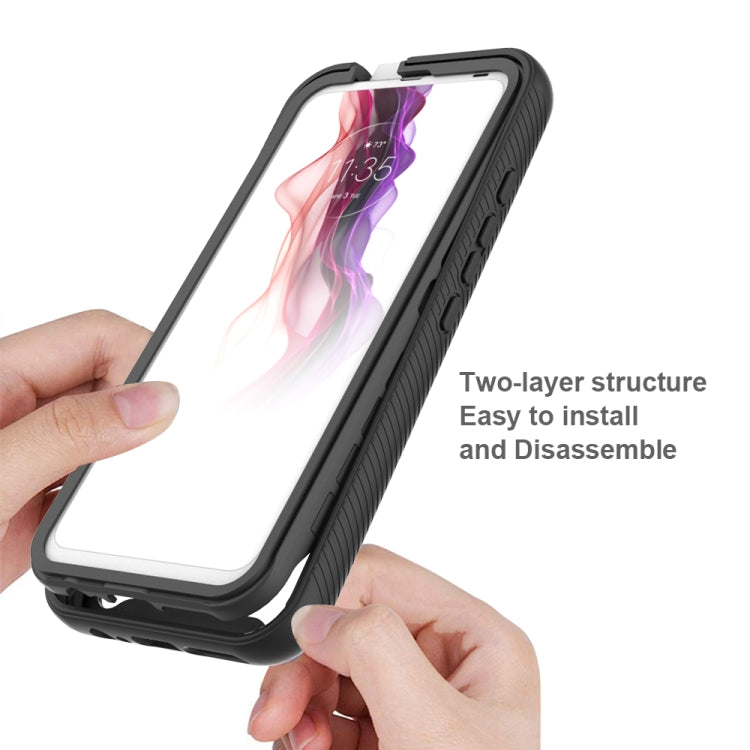 For Motorola Moto One Fusion Plus Starry Sky Solid Color Series Shockproof PC + TPU Protective Case