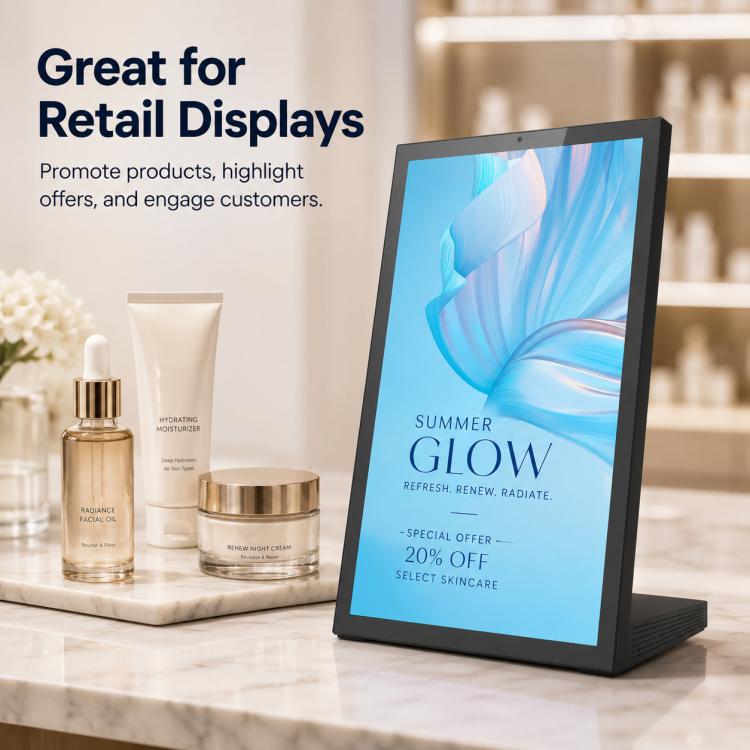 WL1539T 15.6 inch Android OS Commercial Smart Touch Digital Signage, Plug:EU Plug