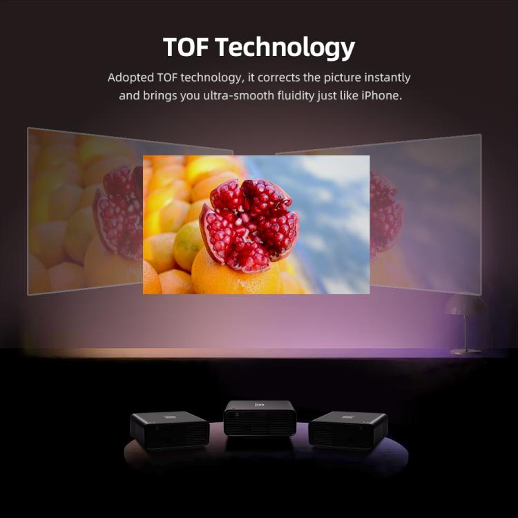 AUN U001 Pro 1080P 2050ANSI For Google TV Android 14 OS Smart Projector, Plug:US Plug - Black
