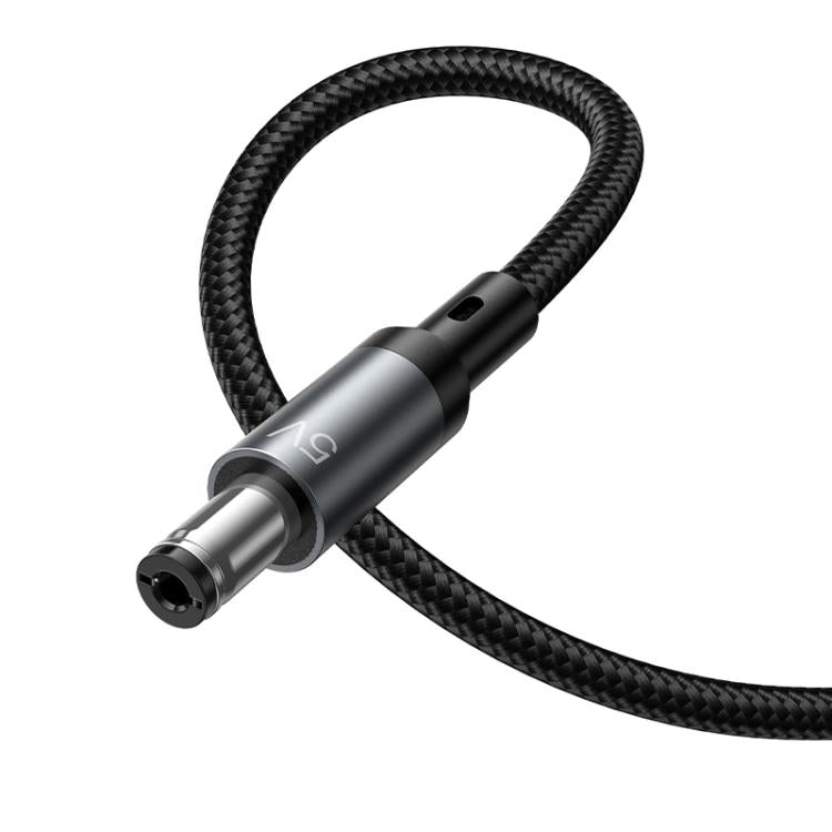 hoco X129 USB-A to DC 5.5mm Advantage 5V Charging Cable, Length:1m - Black