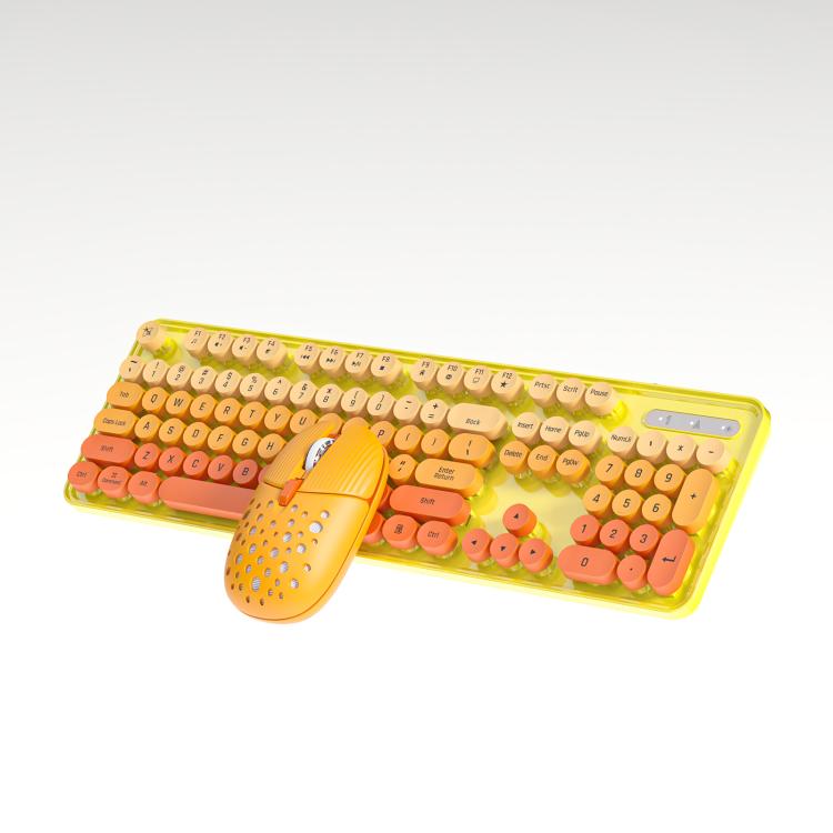 SHIPADOO EF128 2.4G 4800 DPI Wireless Keyboard Mouse Set, Color Mixing Series