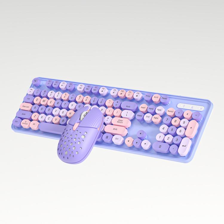 SHIPADOO EF128 2.4G 4800 DPI Wireless Keyboard Mouse Set, Color Mixing Series