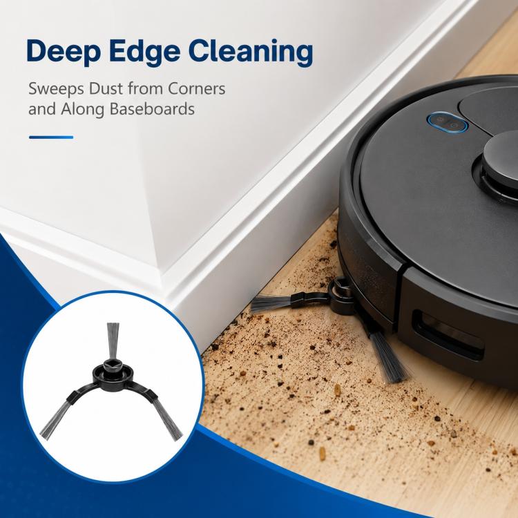 Replacement Accessories for Xiaomi Mijia Robot Vacuum Mop STYTJ02YM / 3C, Specification:Dual Black Triangle Side Brush