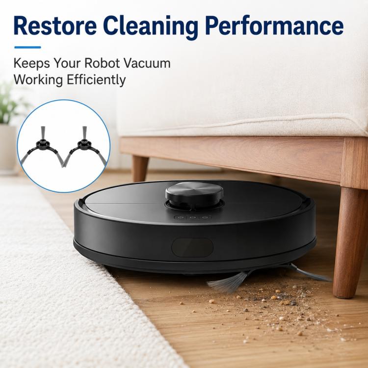 Replacement Accessories for Xiaomi Mijia Robot Vacuum Mop STYTJ02YM / 3C, Specification:Dual Black Triangle Side Brush