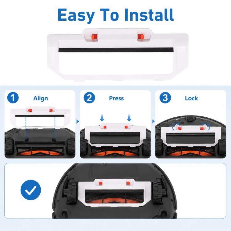 Replacement Accessories for Xiaomi Mijia Robot Vacuum Mop STYTJ02YM / 3C, Specification:White Main Brush Cover