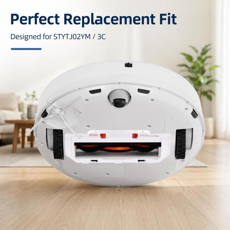 Replacement Accessories for Xiaomi Mijia Robot Vacuum Mop STYTJ02YM / 3C, Specification:White Main Brush Cover