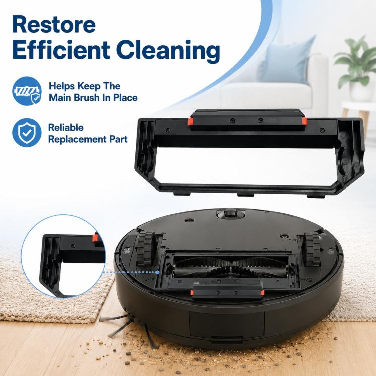 Replacement Accessories for Xiaomi Mijia Robot Vacuum Mop STYTJ02YM / 3C, Specification:Black Main Brush Cover