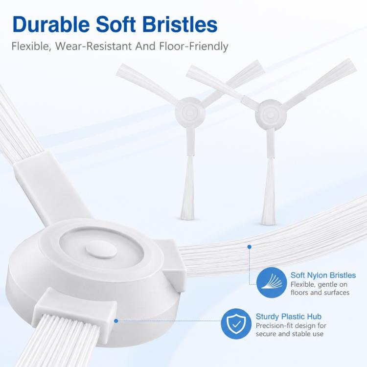 Replacement Accessories for Xiaomi Mijia Robot Vacuum Mop STYTJ02YM / 3C, Specification:Dual White Triangle Side Brush