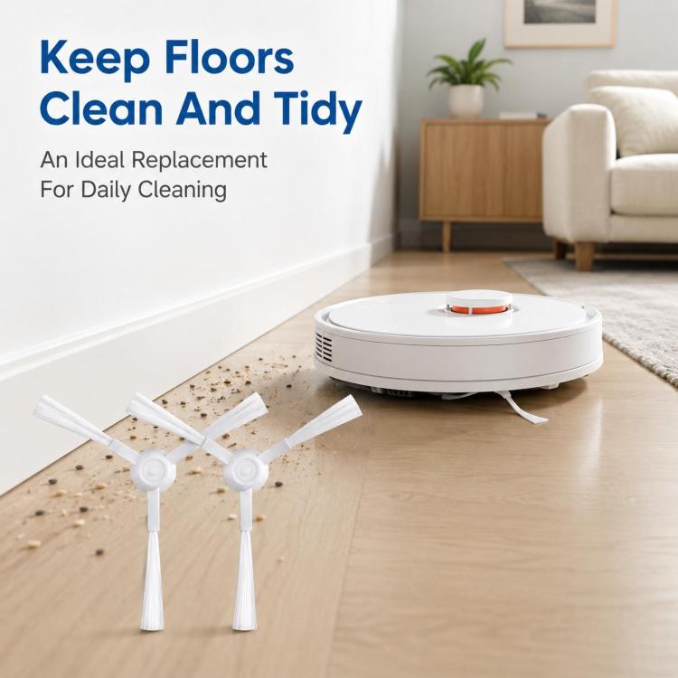 Replacement Accessories for Xiaomi Mijia Robot Vacuum Mop STYTJ02YM / 3C, Specification:Dual White Triangle Side Brush