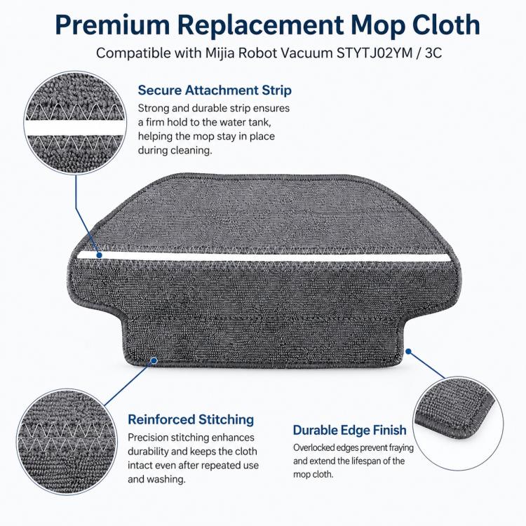 Replacement Accessories for Xiaomi Mijia Robot Vacuum Mop STYTJ02YM / 3C, Specification:Wet Dry Separation Mop Pad