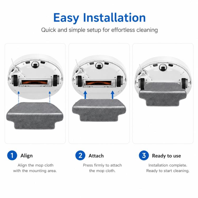 Replacement Accessories for Xiaomi Mijia Robot Vacuum Mop STYTJ02YM / 3C, Specification:Wet Dry Separation Mop Pad