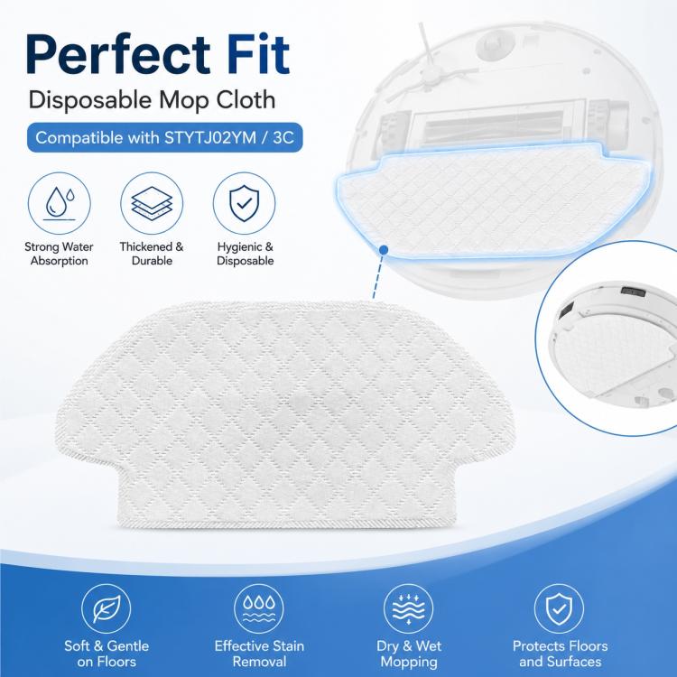 Replacement Accessories for Xiaomi Mijia Robot Vacuum Mop STYTJ02YM / 3C, Specification:Disposable Mop Pad