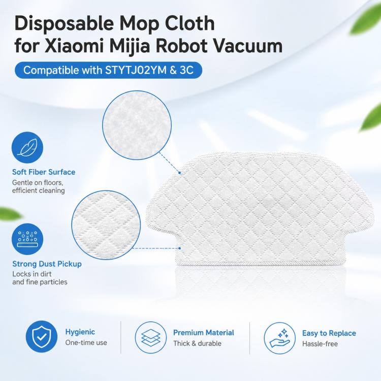 Replacement Accessories for Xiaomi Mijia Robot Vacuum Mop STYTJ02YM / 3C, Specification:Disposable Mop Pad