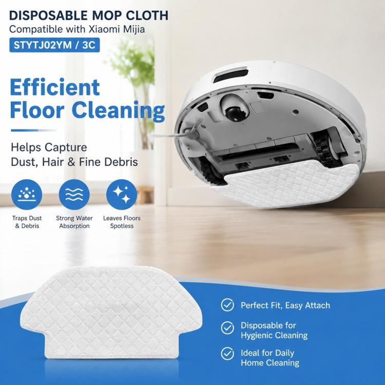 Replacement Accessories for Xiaomi Mijia Robot Vacuum Mop STYTJ02YM / 3C, Specification:Disposable Mop Pad