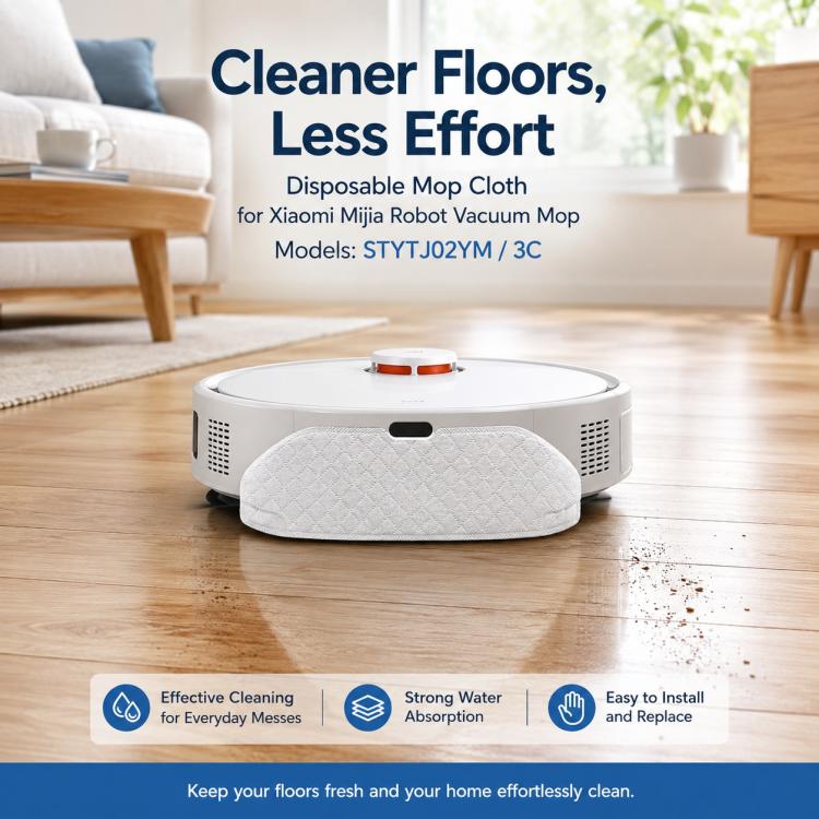 Replacement Accessories for Xiaomi Mijia Robot Vacuum Mop STYTJ02YM / 3C, Specification:Disposable Mop Pad