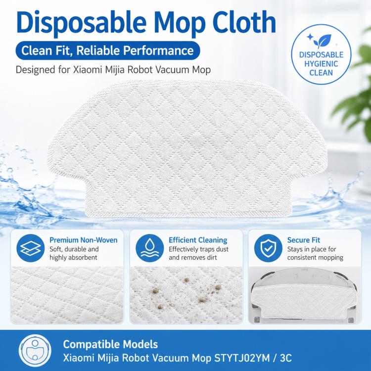 Replacement Accessories for Xiaomi Mijia Robot Vacuum Mop STYTJ02YM / 3C, Specification:Disposable Mop Pad