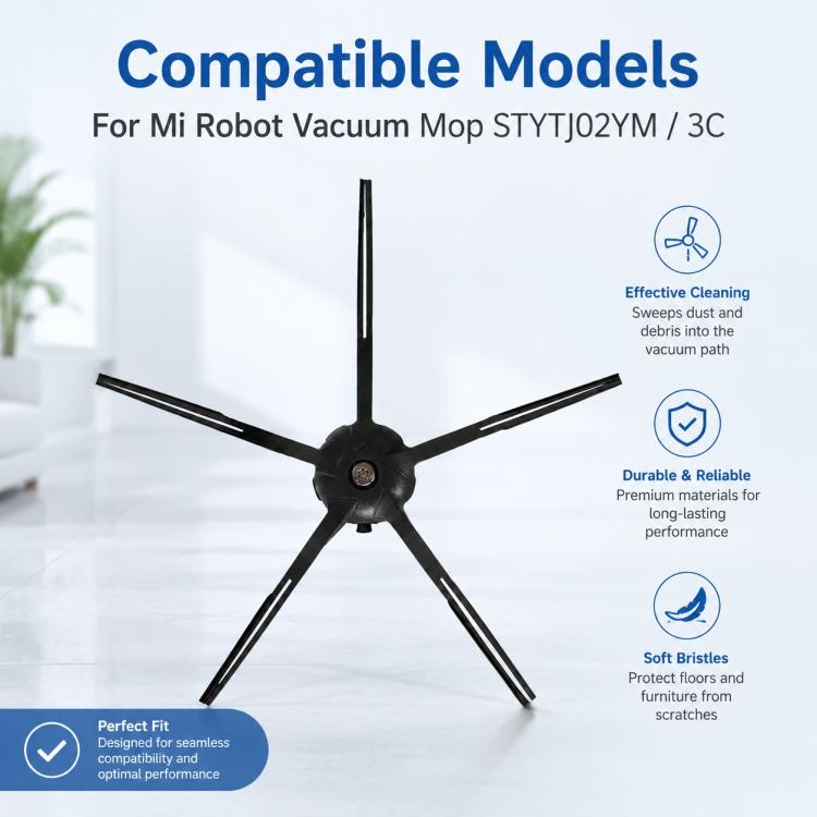 Replacement Accessories for Xiaomi Mijia Robot Vacuum Mop STYTJ02YM / 3C, Specification:Five Star Soft Side Brush