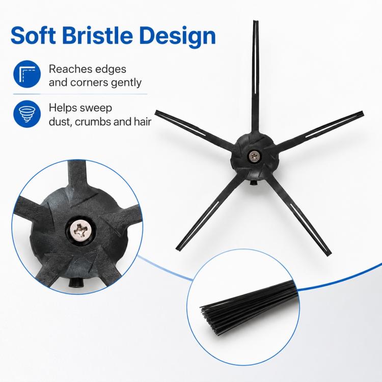 Replacement Accessories for Xiaomi Mijia Robot Vacuum Mop STYTJ02YM / 3C, Specification:Five Star Soft Side Brush
