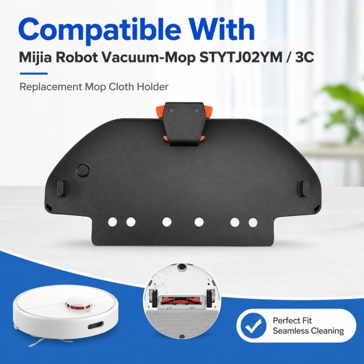 Replacement Accessories for Xiaomi Mijia Robot Vacuum Mop STYTJ02YM / 3C, Specification:Black Mop Pad Holder