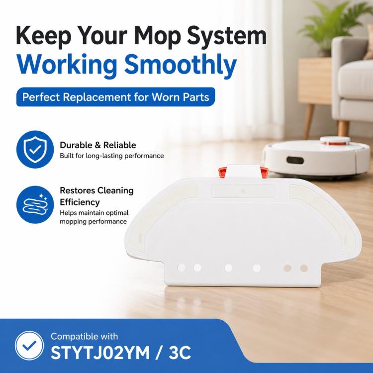 Replacement Accessories for Xiaomi Mijia Robot Vacuum Mop STYTJ02YM / 3C, Specification:White Mop Pad Holder
