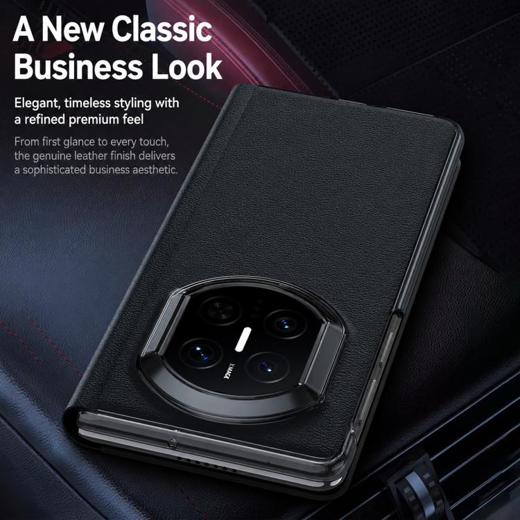 For Huawei Mate X7 Smart View Window Genuine Leather Phone Case