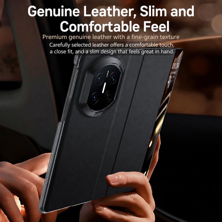 For Huawei Mate X7 Smart View Window Genuine Leather Phone Case