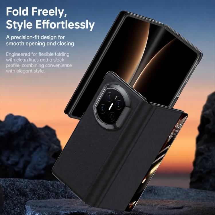 For Huawei Mate X6 Smart View Window Genuine Leather Phone Case