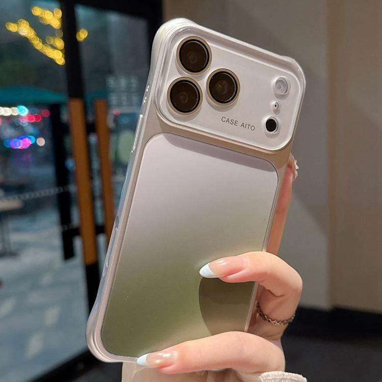 For iPhone 17 Pro Large Window Four-Corner Airbag Gradient Phone Case with Lens Film