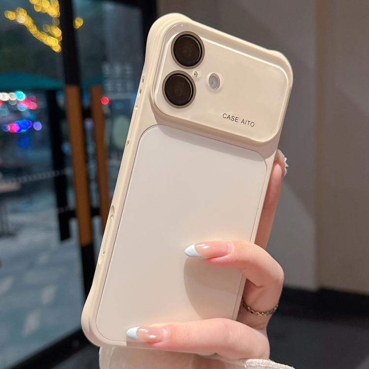 For iPhone 17 Large Window Four-Corner Airbag Gradient Phone Case with Lens Film