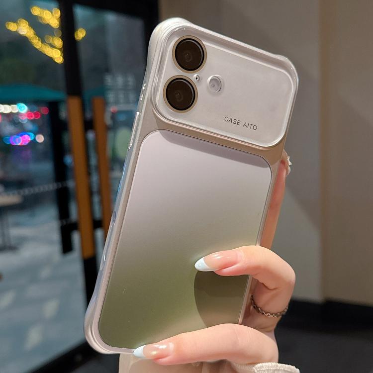 For iPhone 17 Large Window Four-Corner Airbag Gradient Phone Case with Lens Film