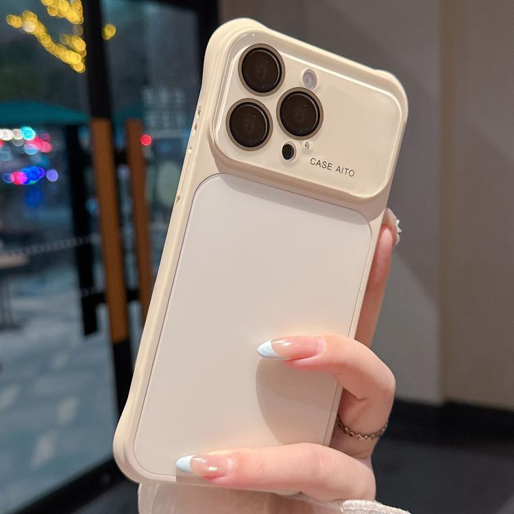 For iPhone 14 Pro Max Large Window Four-Corner Airbag Gradient Phone Case with Lens Film