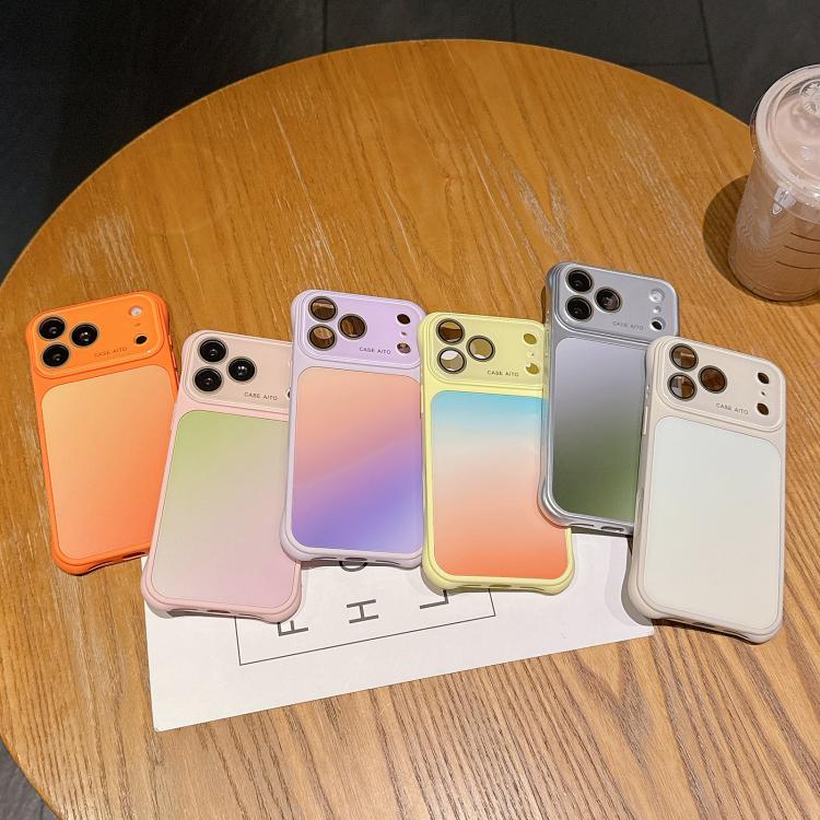 For iPhone 17 Pro Max Large Window Four-Corner Airbag Gradient Phone Case with Lens Film