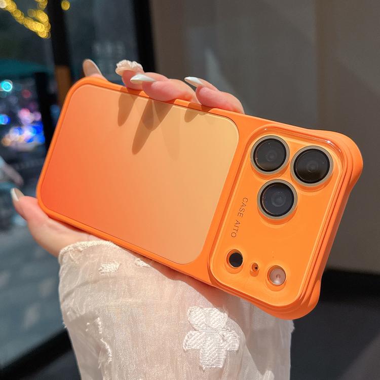For iPhone 15 Pro Max Large Window Four-Corner Airbag Gradient Phone Case with Lens Film