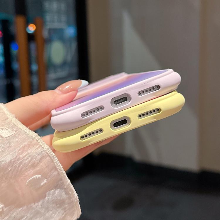 For iPhone 14 Pro Max Large Window Four-Corner Airbag Gradient Phone Case with Lens Film