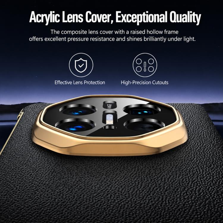 For Huawei Mate X5 Bar-Type Rotating Holder Smart View Window Genuine Leather Phone Case