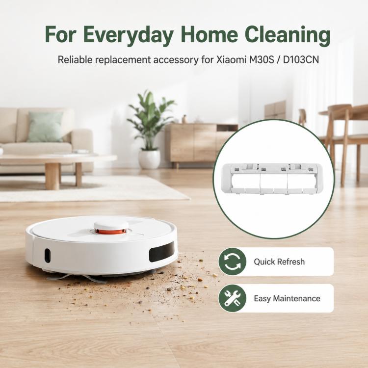 Replacement Accessories for Xiaomi Mijia M30 S Robot Vacuum Cleaner, Specification:White Main Brush Cover