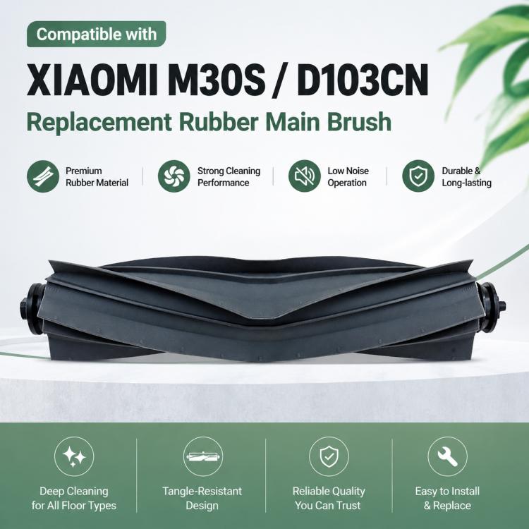 Replacement Accessories for Xiaomi Mijia M30 S Robot Vacuum Cleaner, Specification:Rubber Roller Brush