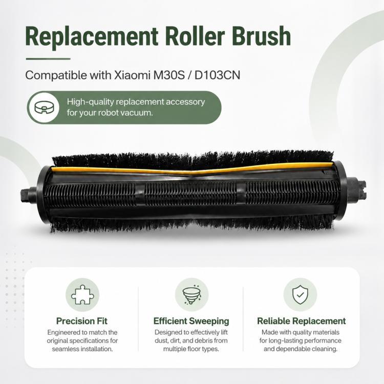 Replacement Accessories for Xiaomi Mijia M30 S Robot Vacuum Cleaner, Specification:Hair Cutting Roller Brush