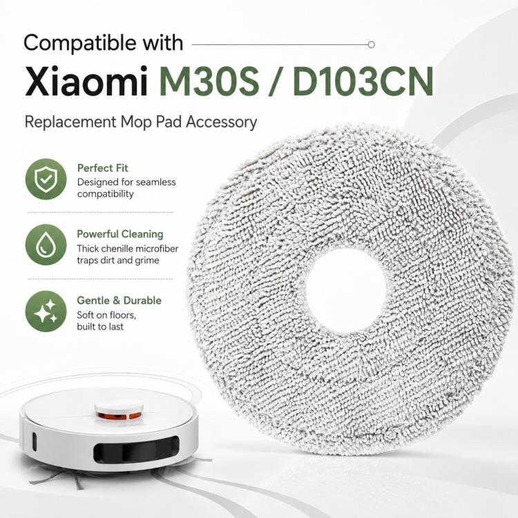 Replacement Accessories for Xiaomi Mijia M30 S Robot Vacuum Cleaner, Specification:Fine Mop Pad