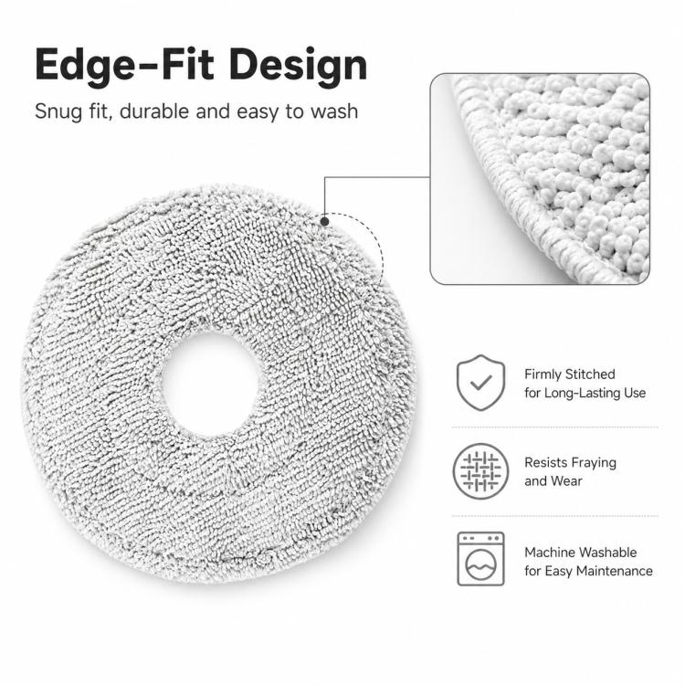Replacement Accessories for Xiaomi Mijia M30 S Robot Vacuum Cleaner, Specification:Fine Mop Pad