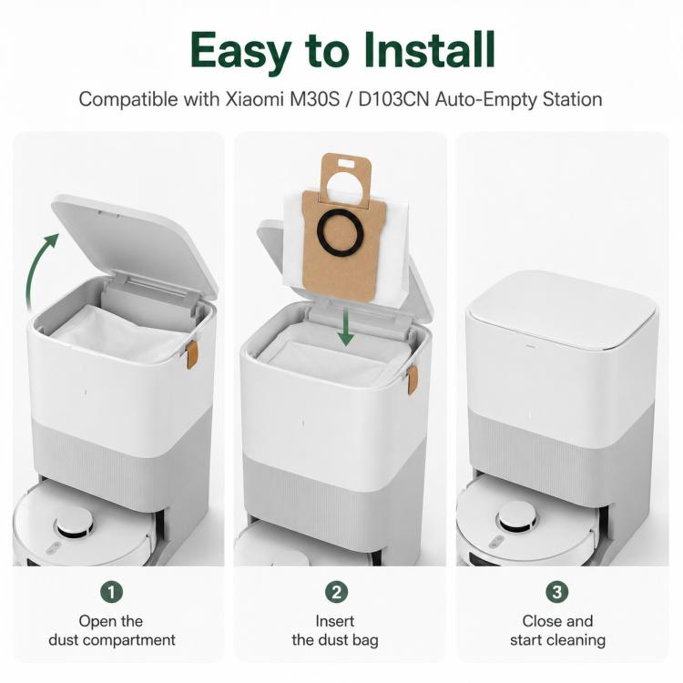 Replacement Accessories for Xiaomi Mijia M30 S Robot Vacuum Cleaner, Specification:Dust Bag