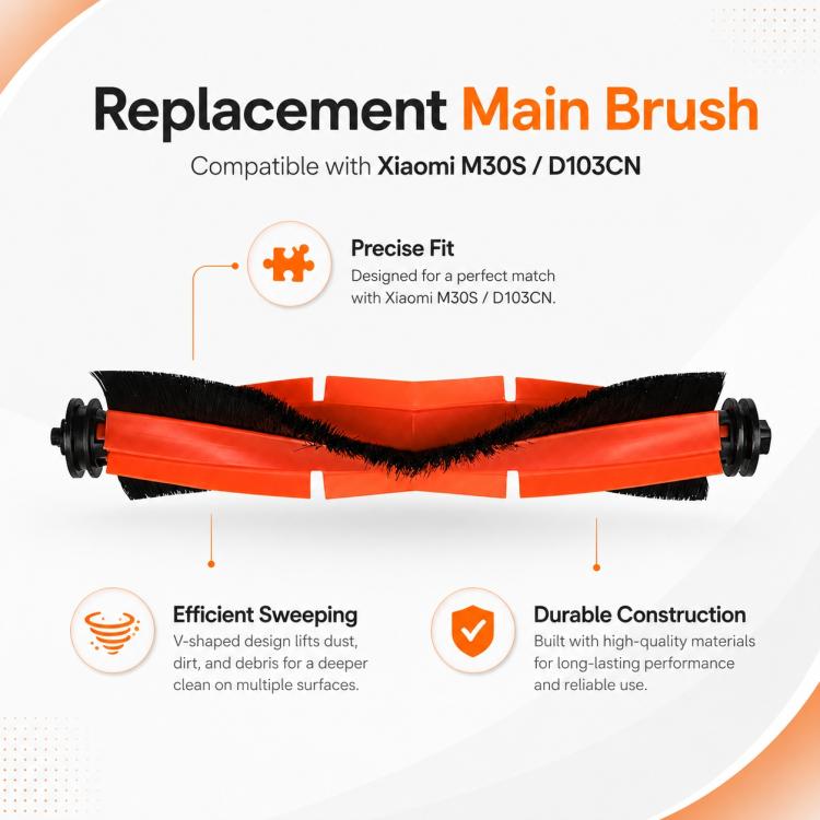 Replacement Accessories for Xiaomi Mijia M30 S Robot Vacuum Cleaner, Specification:Main Brush