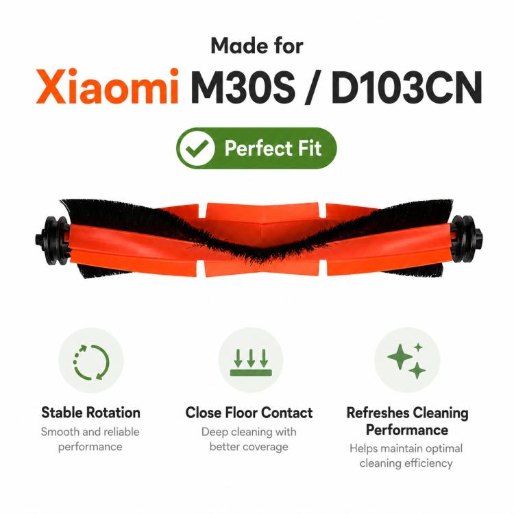 Replacement Accessories for Xiaomi Mijia M30 S Robot Vacuum Cleaner, Specification:Main Brush