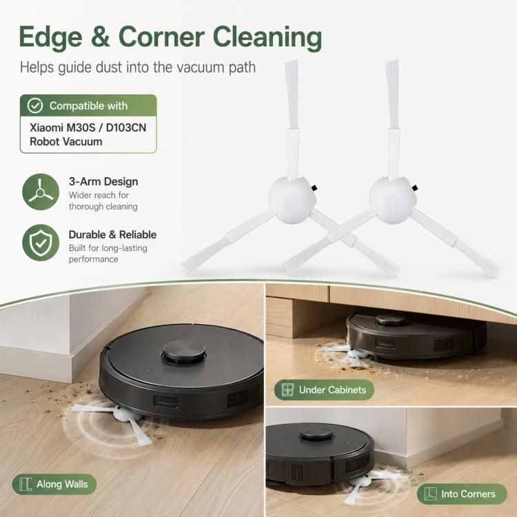 Replacement Accessories for Xiaomi Mijia M30 S Robot Vacuum Cleaner, Specification:Dual Side Brush