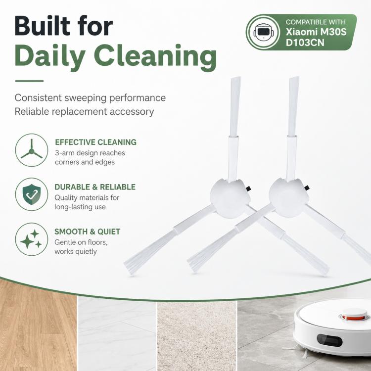 Replacement Accessories for Xiaomi Mijia M30 S Robot Vacuum Cleaner, Specification:Dual Side Brush
