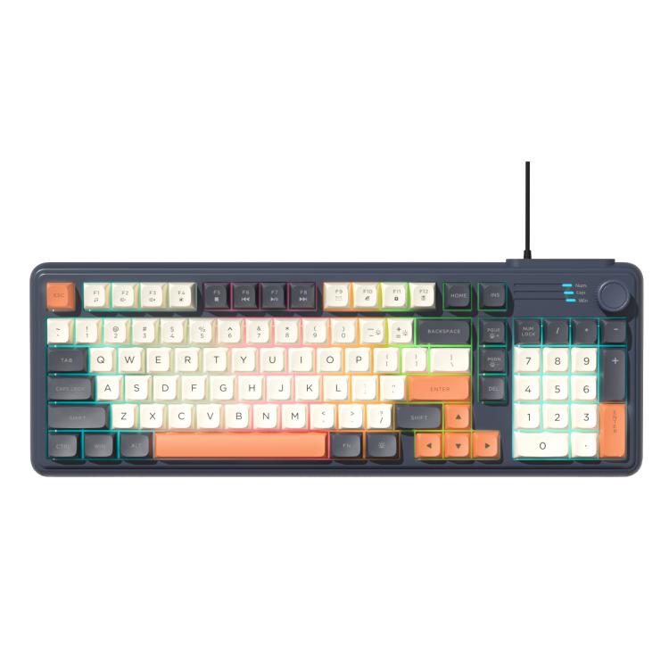 SHIPADOO K700 Wired Knob Switch 98-Key Gaming RGB Keyboard