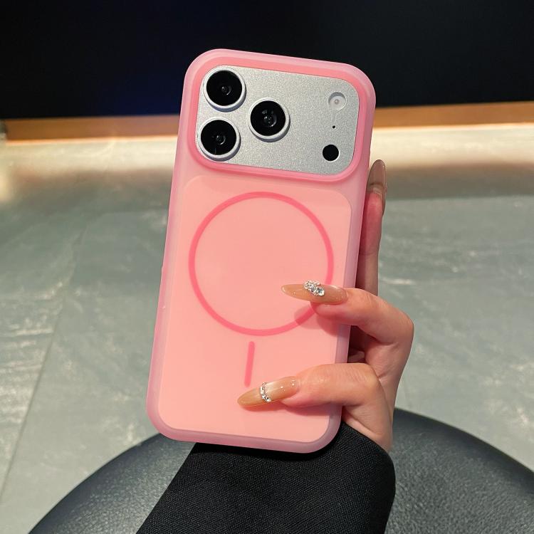 For iPhone 17 Pro Max Ice Cream Skin Feel Liquid Silicone Fine Circle Magnetic Phone Case