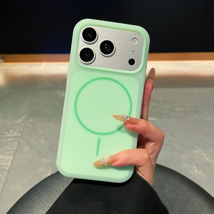 For iPhone 17 Pro Max Ice Cream Skin Feel Liquid Silicone Fine Circle Magnetic Phone Case